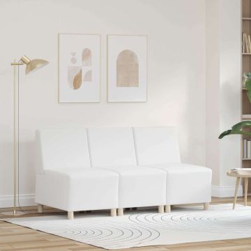 vidaXL Modulinis sofa vienetas be rankų 3 pcs Balta 55 x 74 x 82 cm