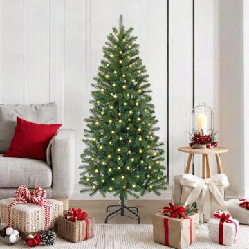 vidaXL Dirbtinė Kalėdų eglutė su 150 LED Žalia 150 cm PE ir PVC