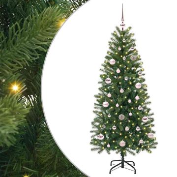 vidaXL Dirbtinė Kalėdų eglutė su 150 LED Žalia 150 cm PE ir PVC