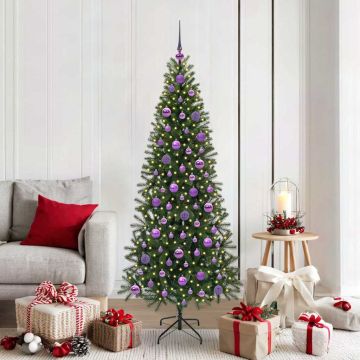 vidaXL Dirbtinė Kalėdų eglutė su 300 LED Žalia 180 cm PE ir PVC