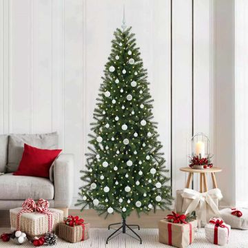 vidaXL Dirbtinė Kalėdų eglutė su 300 LED Žalia 210 cm PE ir PVC