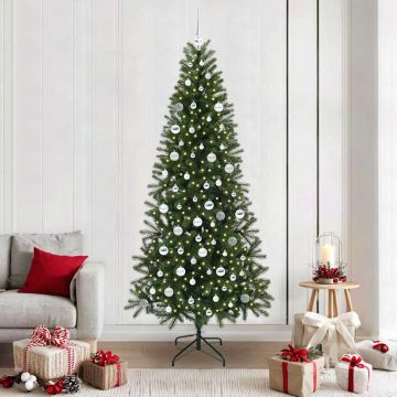 vidaXL Dirbtinė Kalėdų eglutė su 300 LED Žalia 210 cm PE ir PVC