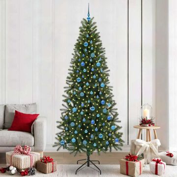 vidaXL Dirbtinė Kalėdų eglutė su 300 LED Žalia 240 cm PE ir PVC