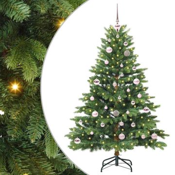 vidaXL Dirbtinė Kalėdų eglutė su 150 LED Žalia 150 cm PE ir PVC