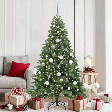 vidaXL Dirbtinė Kalėdų eglutė su 300 LED Žalia 180 cm PE ir PVC
