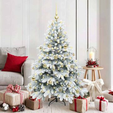 vidaXL Dirbtinė Kalėdų eglutė su 150 LED Balta 150 cm PE ir PVC
