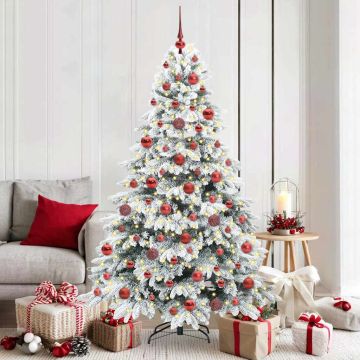 vidaXL Dirbtinė Kalėdų eglutė su 300 LED Balta 180 cm PE ir PVC