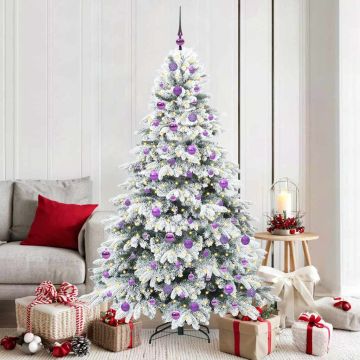 vidaXL Dirbtinė Kalėdų eglutė su 300 LED Balta 180 cm PE ir PVC