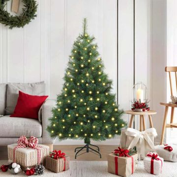 vidaXL Dirbtinė Kalėdų eglutė su 150 LED Žalia 120 cm PE ir PVC