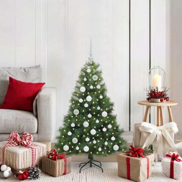 vidaXL Dirbtinė Kalėdų eglutė su 150 LED Žalia 120 cm PE ir PVC