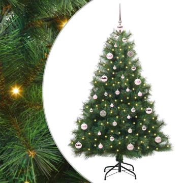 vidaXL Dirbtinė Kalėdų eglutė su 150 LED Žalia 150 cm PE ir PVC