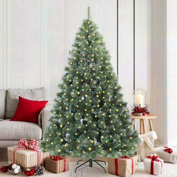 vidaXL Dirbtinė Kalėdų eglutė su 300 LED Žalia 180 cm PE ir PVC