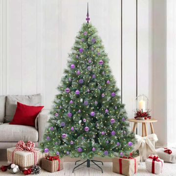 vidaXL Dirbtinė Kalėdų eglutė su 300 LED Žalia 210 cm PE ir PVC