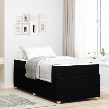 vidaXL Lovos rėmas su čiužiniu Juoda 100 x 200 cm audinys