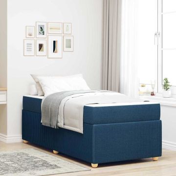 vidaXL Lovos rėmas su čiužiniu Mėlyna 100 x 200 cm audinys
