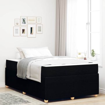 vidaXL Lovos rėmas su čiužiniu Juoda 120 x 190 cm audinys