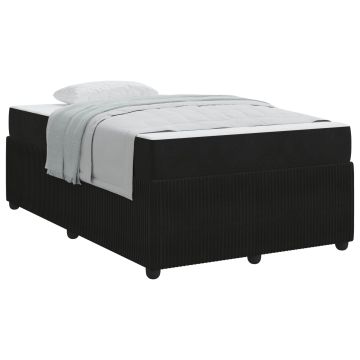 vidaXL Lovos rėmas su čiužiniu Juoda 120 x 200 cm audinys
