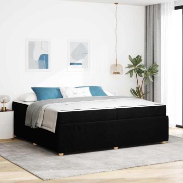 vidaXL Lovos rėmas su čiužiniu Juoda 200 x 200 cm audinys