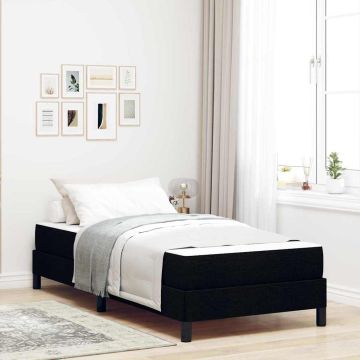 vidaXL Kiemas lova su čiužiniu Juoda 90 x 200 cm audinys