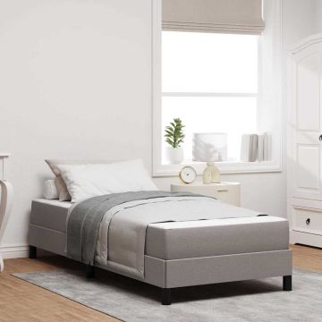 vidaXL Kiemas lova su čiužiniu Taupe 100 x 200 cm audinys