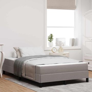 vidaXL Kiemas lova su čiužiniu Taupe 120 x 200 cm audinys