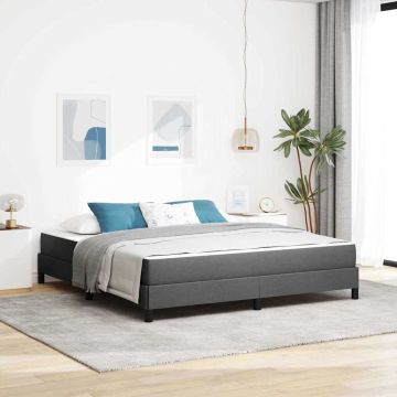 vidaXL Kiemas lova su čiužiniu Tamsiai pilka 180 x 200 cm audinys