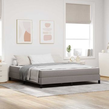 vidaXL Kiemas lova su čiužiniu Taupe 180 x 200 cm audinys