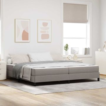 vidaXL Kiemas lova su čiužiniu Taupe 200 x 200 cm audinys