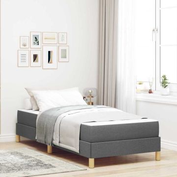 vidaXL Kiemas lova su čiužiniu Tamsiai pilka 90 x 200 cm audinys
