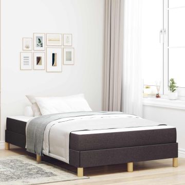 vidaXL Kiemas lova su čiužiniu Tamsiai rudas 120 x 190 cm audinys