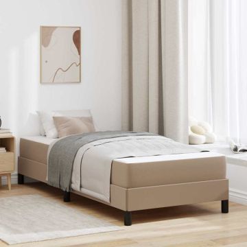vidaXL Lovos rėmas su čiužiniu Kapučino 80 x 200 cm audinys