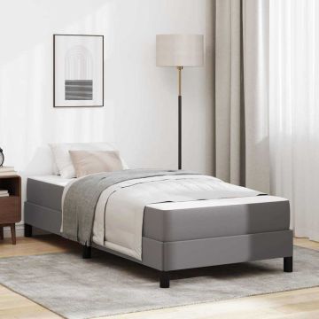 vidaXL Lovos rėmas su čiužiniu Pilka 90 x 200 cm audinys