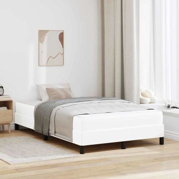 vidaXL Lovos rėmas su čiužiniu Švari balta 120 x 200 cm audinys