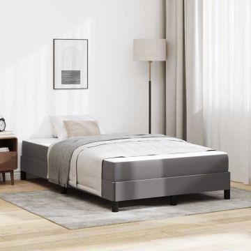 vidaXL Lovos rėmas su čiužiniu Pilka 120 x 200 cm audinys