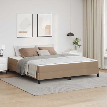 vidaXL Lovos rėmas su čiužiniu Kapučino 180 x 200 cm audinys