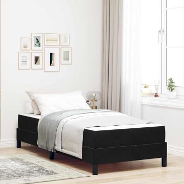 vidaXL Kiemas lova su čiužiniu Juoda 80 x 200 cm audinys