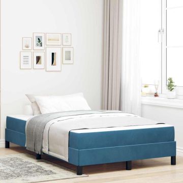 vidaXL Kiemas lova su čiužiniu Tamsiai mėlyna 120 x 200 cm audinys