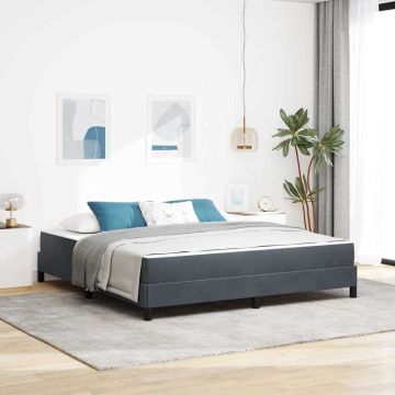 vidaXL Kiemas lova su čiužiniu Tamsiai pilka 180 x 210 cm audinys