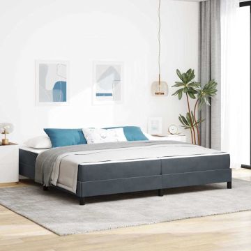 vidaXL Kiemas lova su čiužiniu Tamsiai pilka 200 x 220 cm audinys