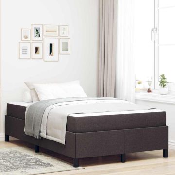 vidaXL Kiemas lova Tamsiai rudas 120 x 190 cm audinys