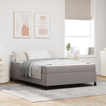 vidaXL Kiemas lova su čiužiniu Taupe 140 x 190 cm audinys
