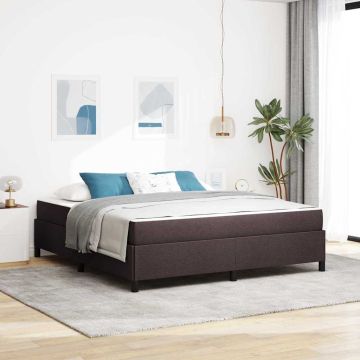 vidaXL Kiemas lova Tamsiai rudas 180 x 200 cm audinys