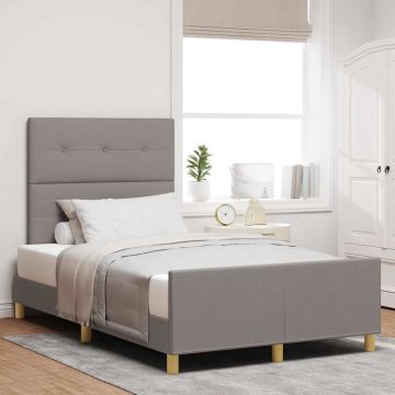 vidaXL Lovos rėmas su galvūgalio Taupe 120 x 200 cm audinys