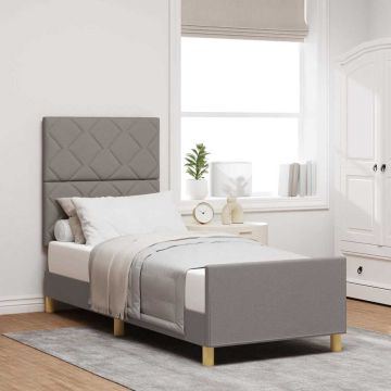 vidaXL Lovos rėmas su galvūgalio Taupe 80 x 200 cm audinys