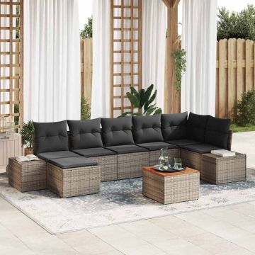vidaXL Sodo Sofų Rinkinys 8 pcs Pilka