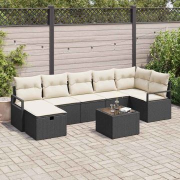 vidaXL Sofos komplektas su pagalve 4 pcs poliratanas