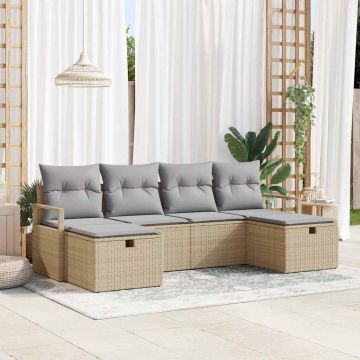vidaXL Sofos komplektas su pagalve 5 pcs poliratanas