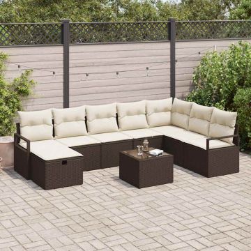 vidaXL Sofos komplektas su pagalve 6 pcs poliratanas