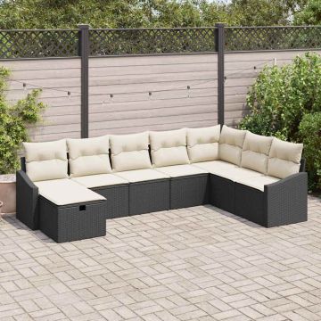 vidaXL Sofos komplektas su pagalve 9 pcs poliratanas