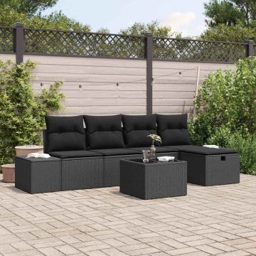 vidaXL Sofos komplektas su pagalve 5 pcs poliratanas